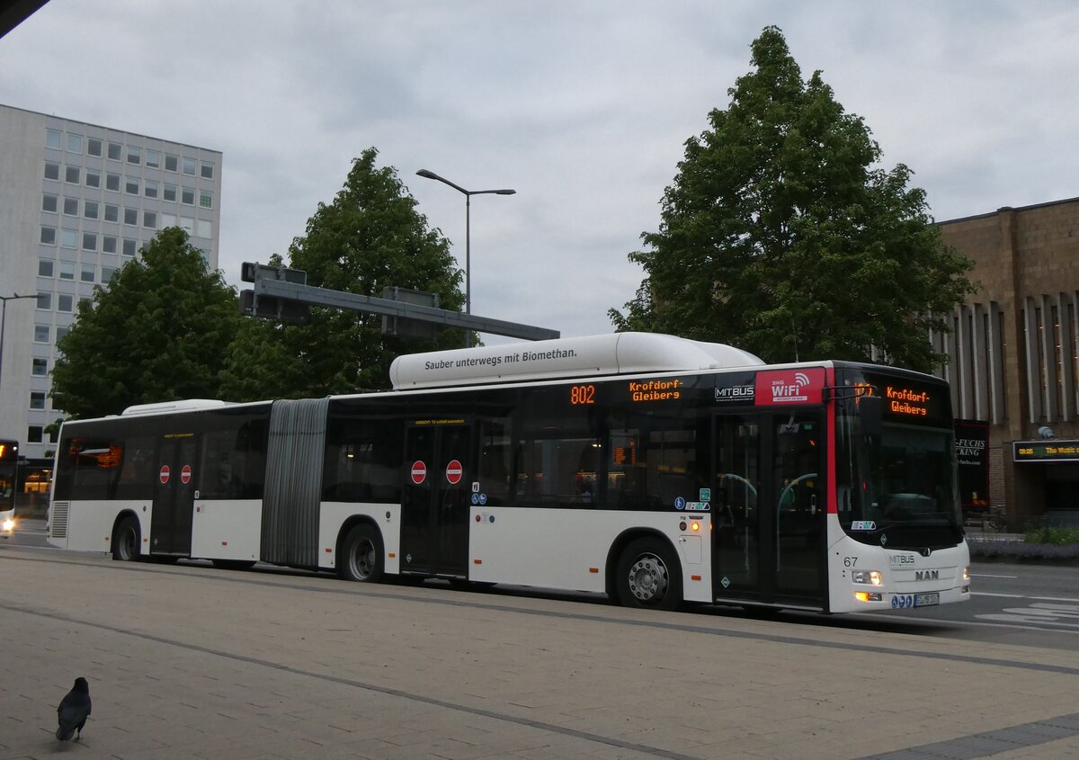 (274'835) - SWG Giessen - Nr. 67/GI-MB 1067 - MAN am 7. Mai 2025 in Giessen, Berliner Platz