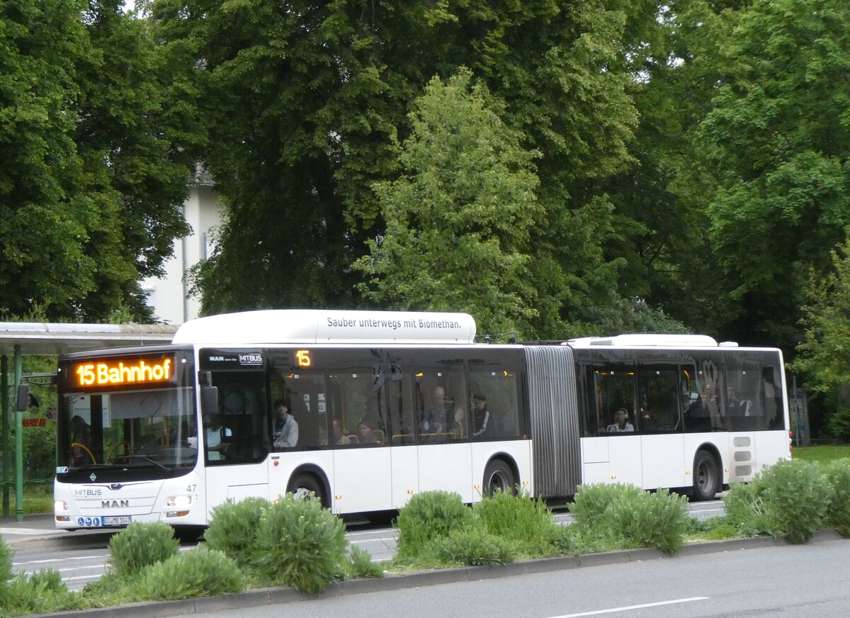 (274'854) - SWG Giessen - Nr. 47/GI-MB 1047 - MAN am 7. Mai 2025 in Giessen, Berliner Platz