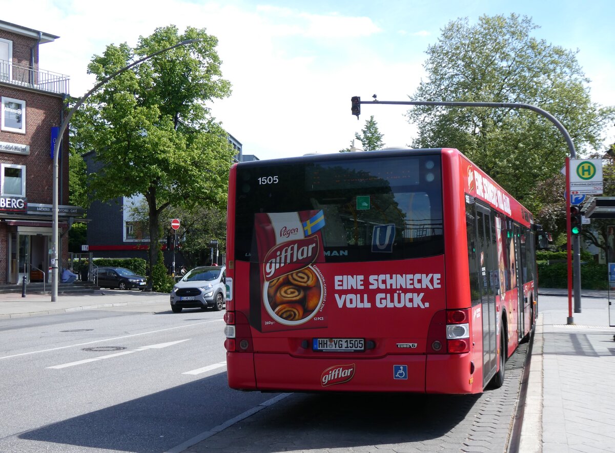 (275'367) - HHA Hamburg - Nr. 1505/HH-YG 1505 - MAN am 10. Mai 2025 in Hamburg, Wandsbek-Gartenstadt