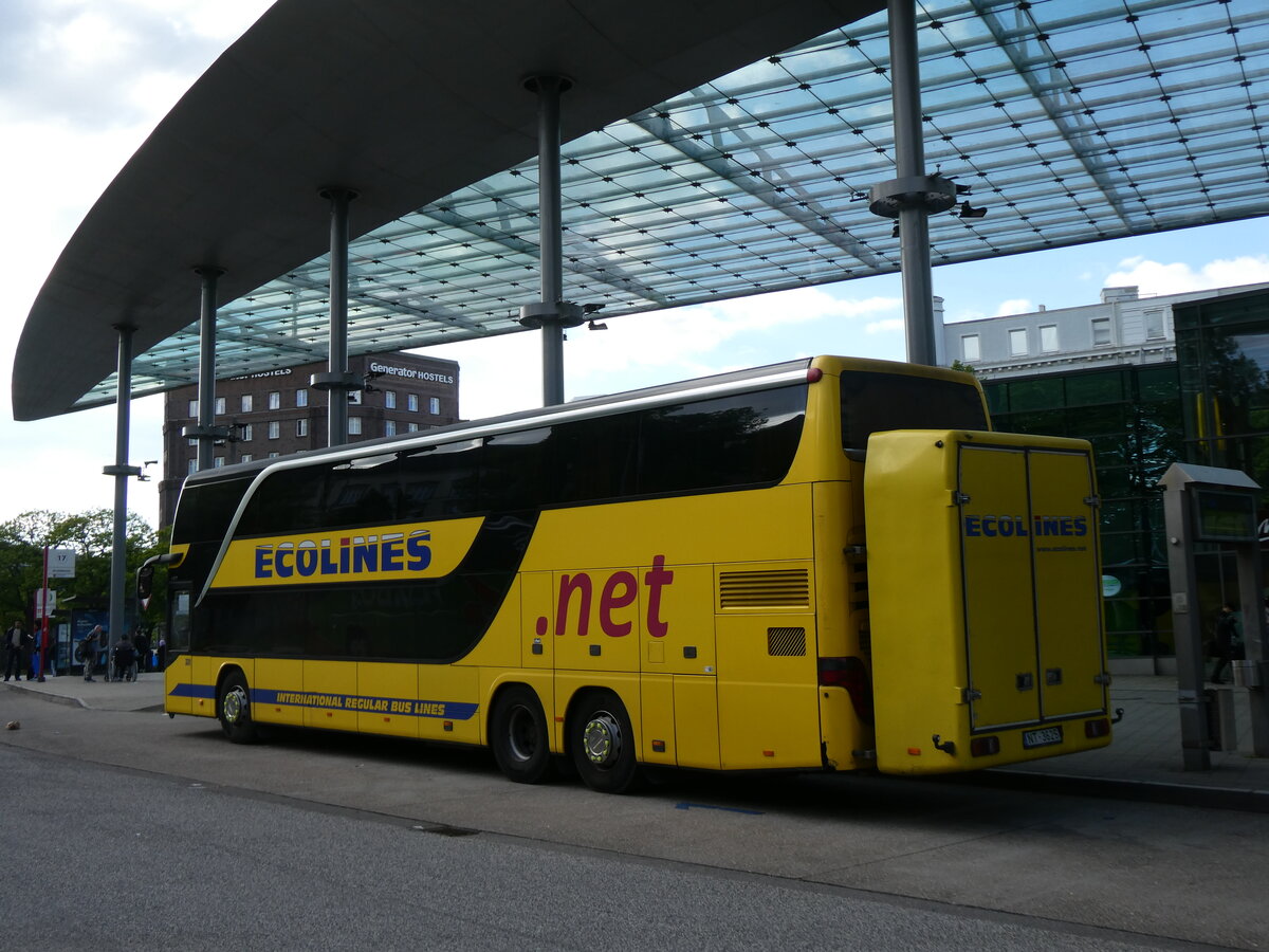 (275'395) - Aus Lettland: Ecolines, Riga - Nr. 331/NT-3625 - Setra am 10. Mai 2025 beim Hauptbahnhof Hamburg