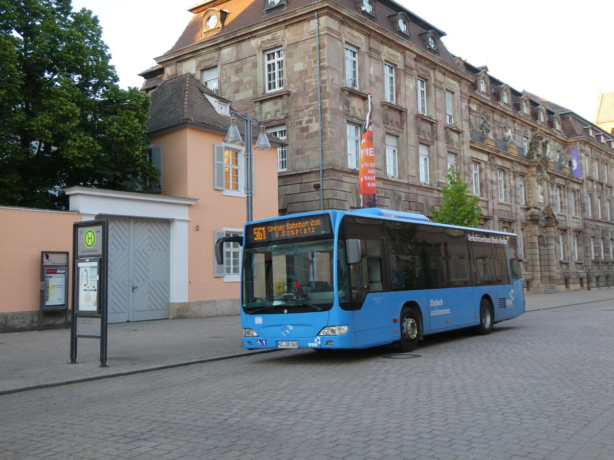 (275'444) - DB Regio Bus Mitte, Mainz - MZ-DB 568 - Mercedes am 11. Mai 2025 in Speyer, Dom/Stadthaus