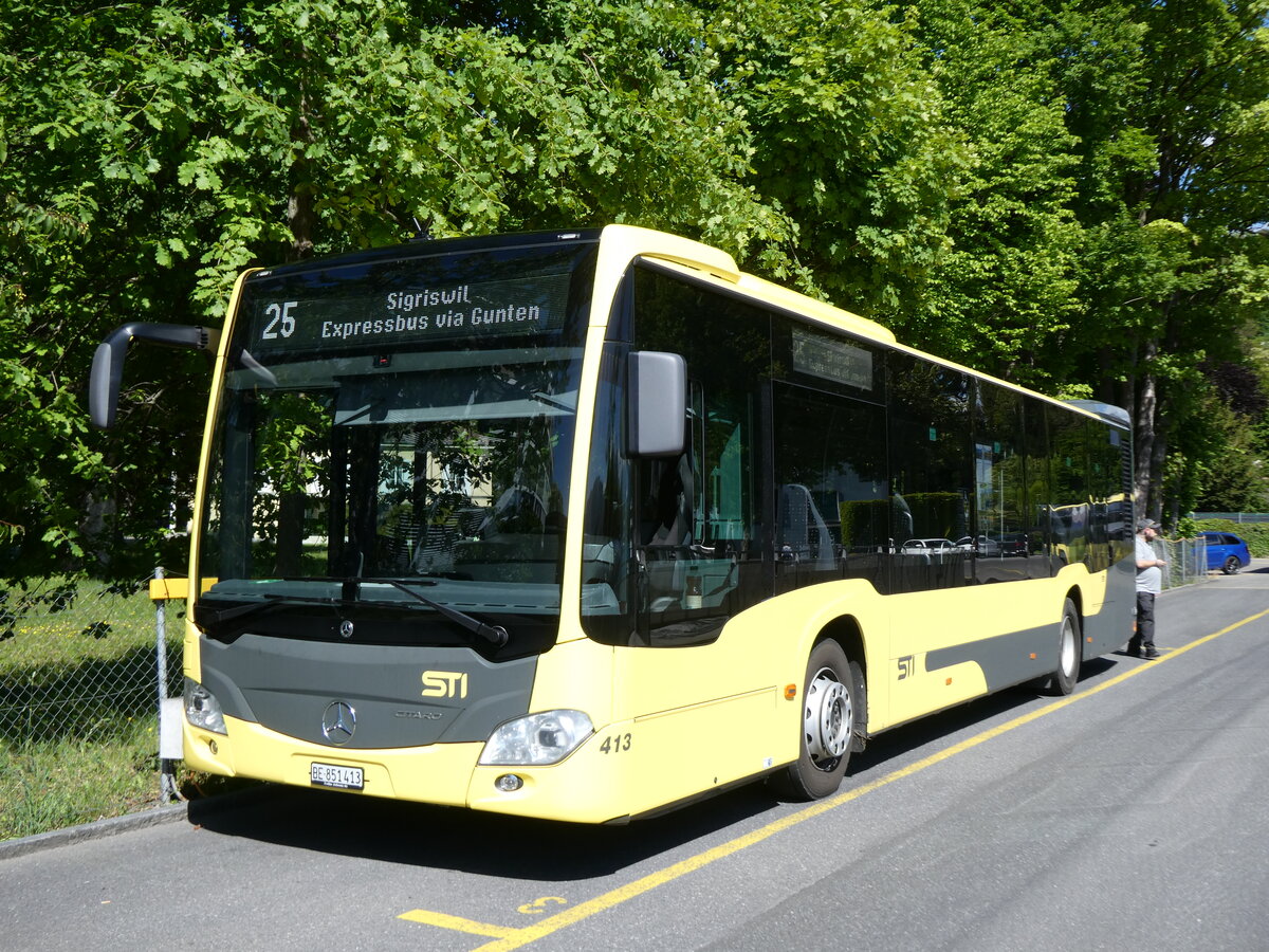 (275'623) - STI Thun - Nr. 413/BE 851'413 - Mercedes am 16. Mai 2025 bei der Schifflndte Thun