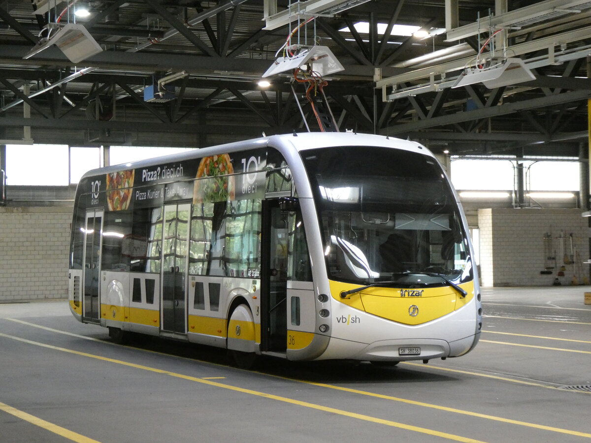 (275'663) - VBSH Schaffhausen - Nr. 36/SH 38'036 - eIrizar am 17. Mai 2025 in Schaffhausen, Busdepot