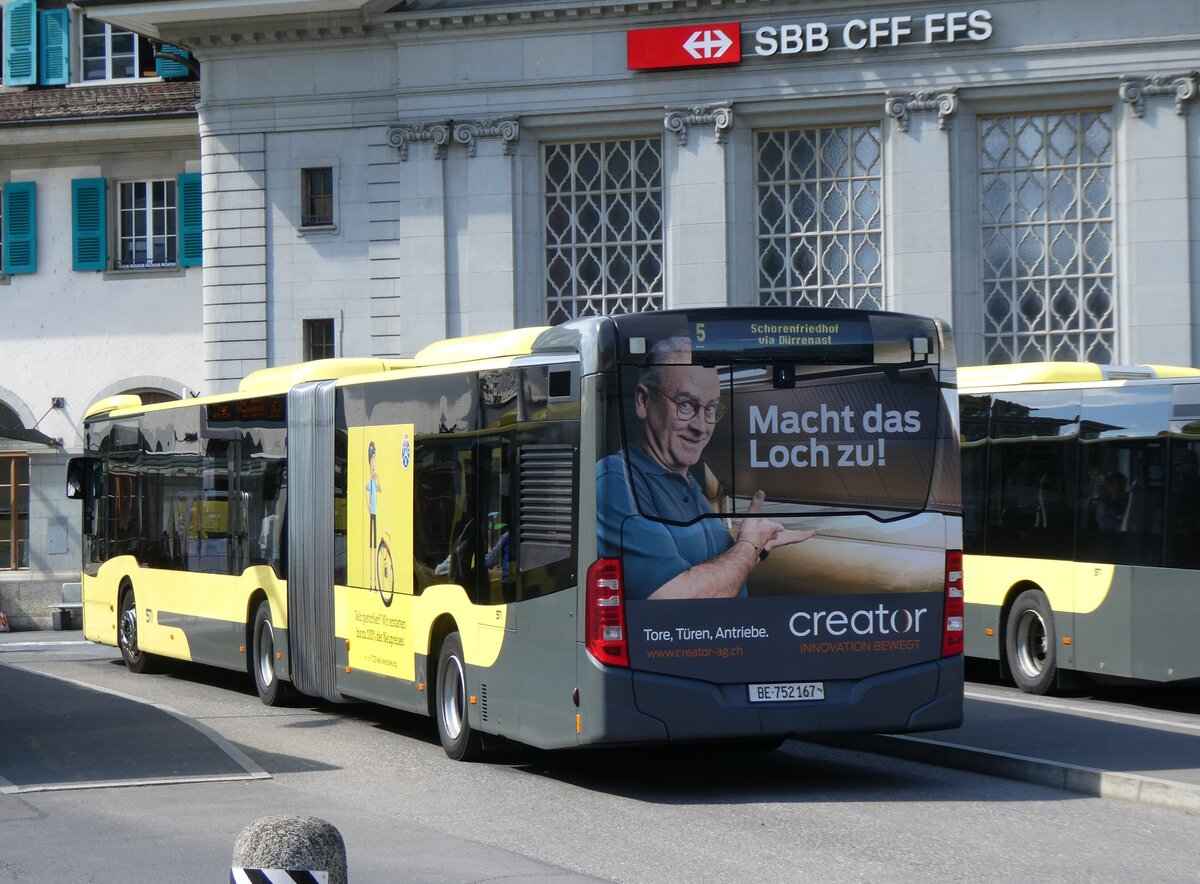 (275'712) - STI Thun - Nr. 167/BE 752'167 - Mercedes am 19. Mai 2025 beim Bahnhof Thun