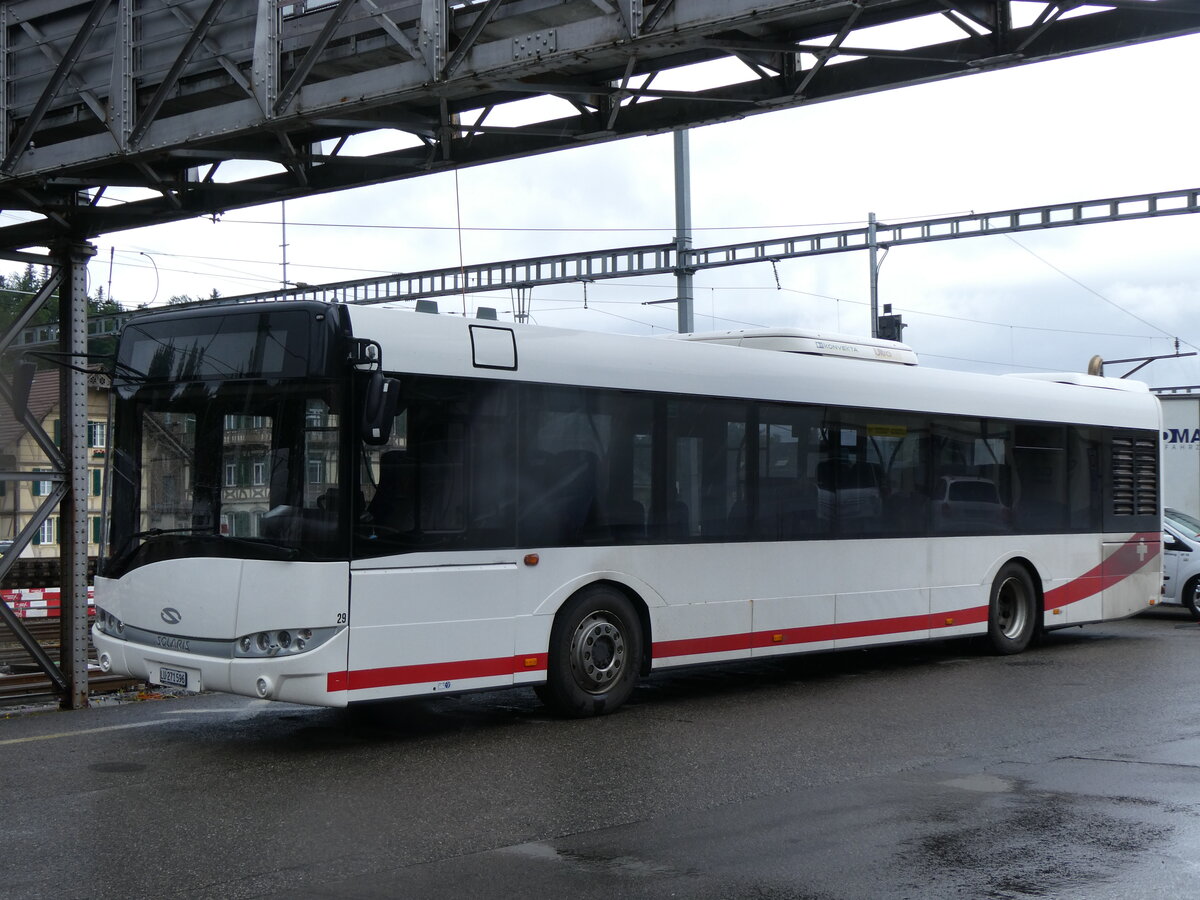(275'833) - H�fliger, Sursee - Nr. 29/LU 271'596 - Solaris (ex ARAG Ruswil Nr. 29) am 26. Mai 2025 beim Bahnhof Langnau