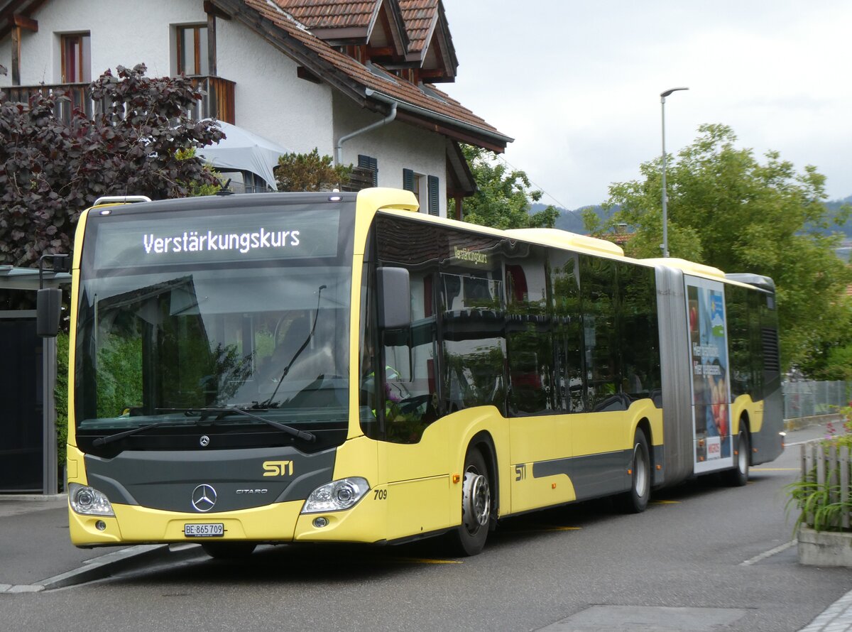 (275'869) - STI Thun - Nr. 709/BE 865'709 - Mercedes am 27. Mai 2025 in Thun-Lerchenfeld, Forstweg
