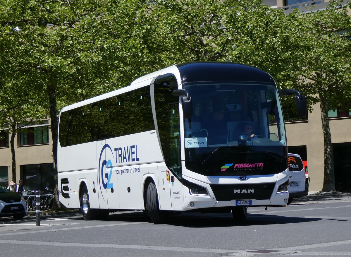 (275'950) - Aus Italien: Fiaschetti, Morolo - GT-437 HC - MAN am 29. Mai 2025 beim Bahnhof Interlaken Ost