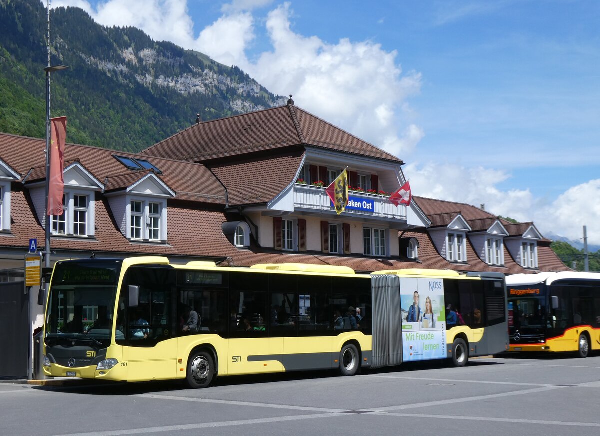 (275'956) - STI Thun - Nr. 161/BE 752'161 - Mercedes am 29. Mai 2025 beim Bahnhof Interlaken Ost