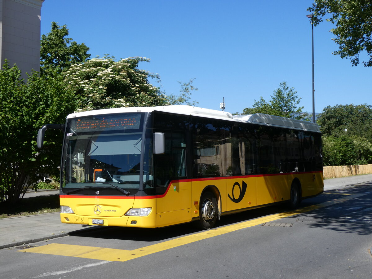 (275'966) - CarPostal Ouest - VD 510'261/PID 5603 - Mercedes am 30. Mai 2025 beim Bahnhof Yverdon