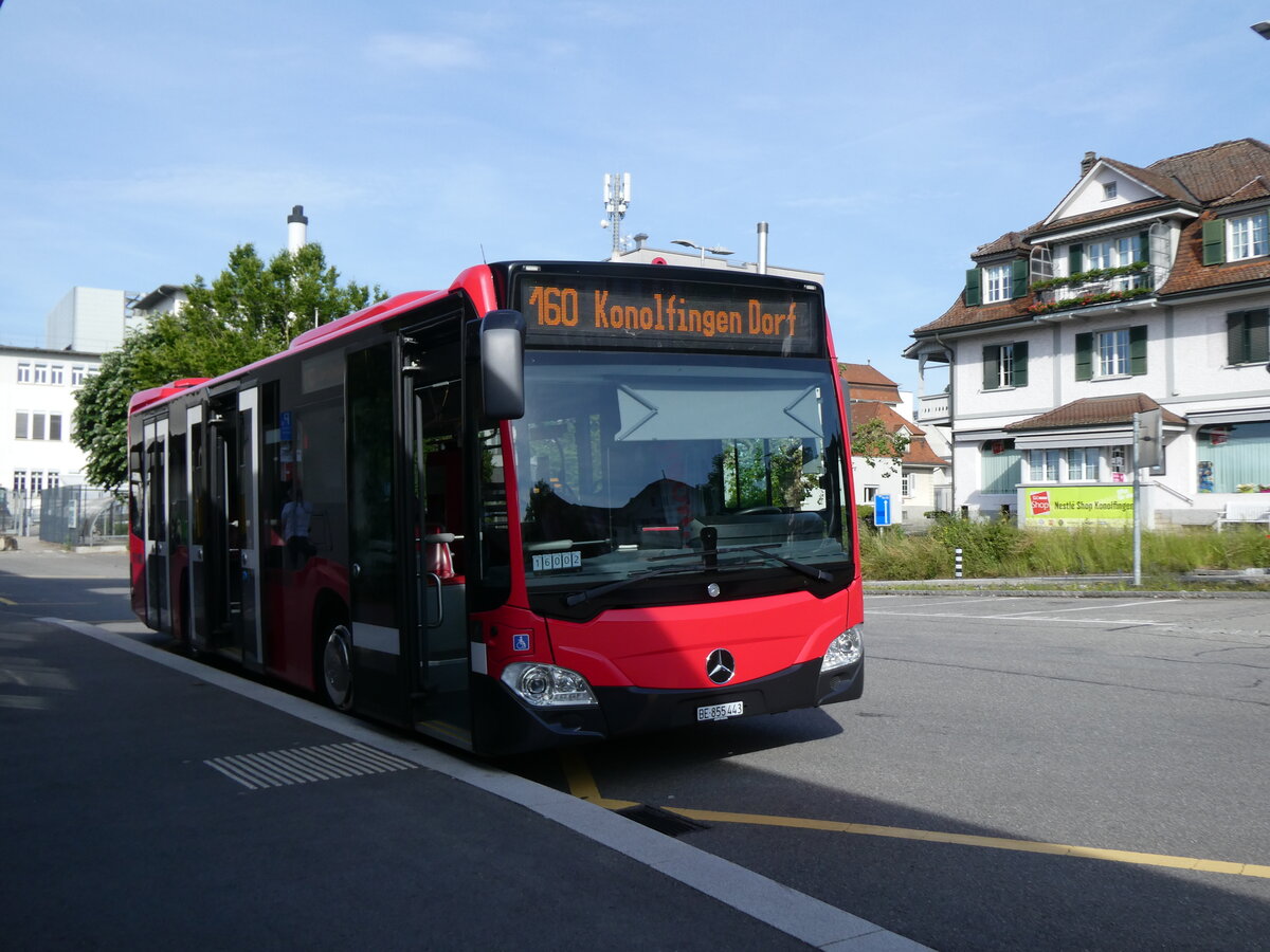 (276'155) - Bernmobil, Bern - Nr. 443/BE 885'443 - Mercedes am 1. Juni 2025 beim Bahnhof Konolfingen