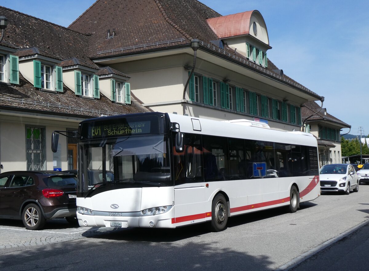 (276'173) - Hfliger, Sursee - Nr. 29/LU 271'596 - Solaris (ex ARAG Ruswil Nr. 29) am 1. Juni 2025 beim Bahnhof Langnau