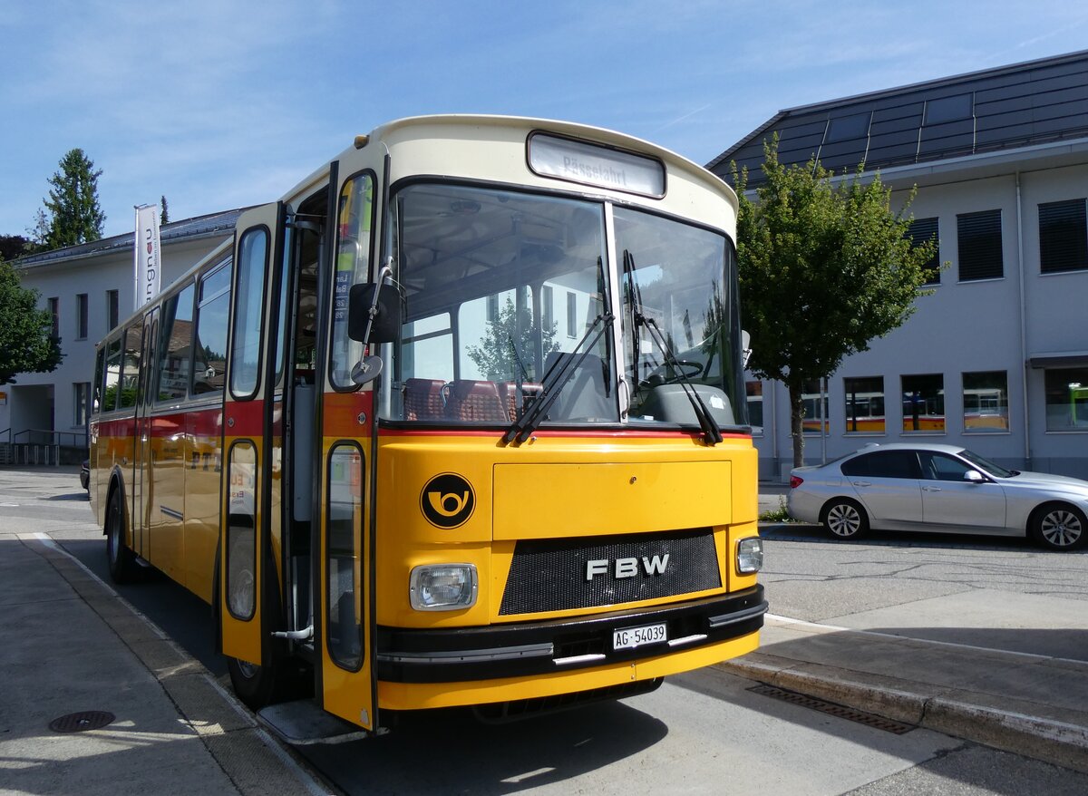 (276'175) - Birchler, Remetschwil - AG 54'039 - FBW/Tscher (ex Gerber, Winkel; ex Eggenberger, Mriken; ex Tanner, Bubendorf; ex P 24'803) am 1. Juni 2025 beim Bahnhof Langnau