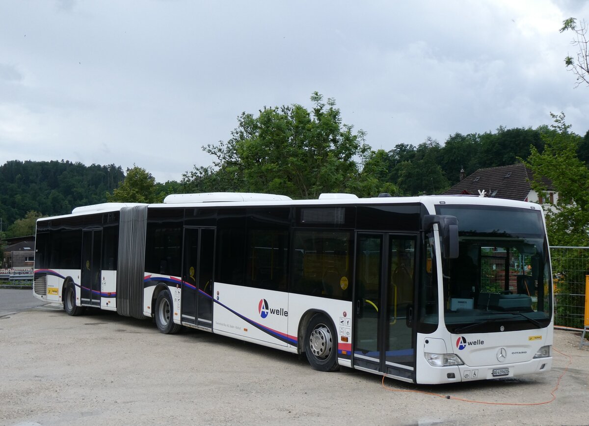 (276'245) - PostAuto Nordscheiz - Nr. 23/AG 419'620/PID 5541 - Mercedes (ex Inderm�hle, Rekingen Nr. 151; ex Twerenbold, Baden Nr. 23) am 3. Juni 2025 in Laufen, Garage
