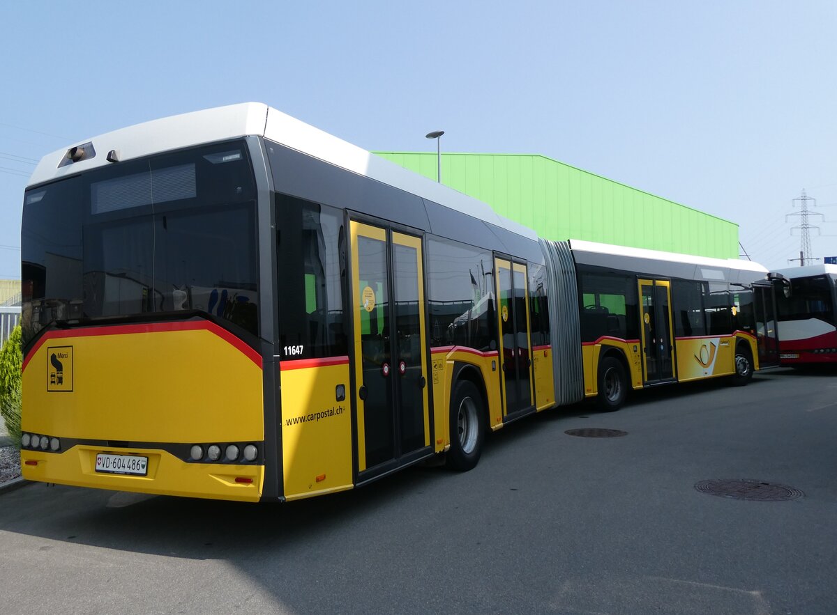 (276'510) - CarPostal Ouest - VD 604'486/PID 11'647 - Solaris am 9. Juni 2025 in Kerzers, Interbus