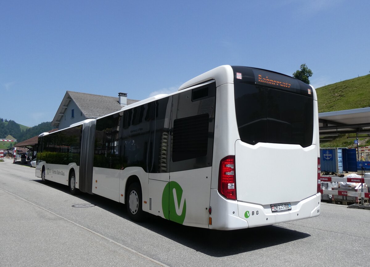 (276'589) - Welti-Furrer, Bassersdorf - Nr. 80/ZH 225'958 - Mercedes (ex Nr. 70) am 13. Juni 2025 beim Bahnhof Escholzmatt