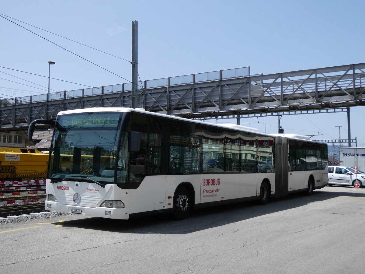 (276'595) - Eurobus, Arbon - Nr. 17/TG 229'684/PID 4235 - Mercedes (ex Nr. 73; ex Nr. 8) am 13. Juni 2025 beim Bahnhof Langnau