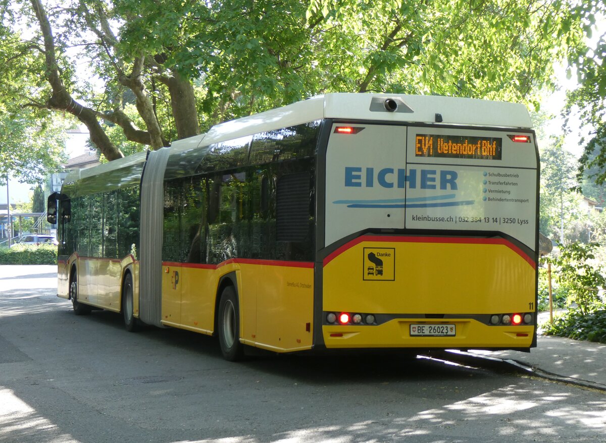 (276'774) - Steiner, Ortschwaben - Nr. 11/BE 26'023/PID 11'456 - Solaris am 15. Juni 2025 beim Bahnhof Thun (Kante X)