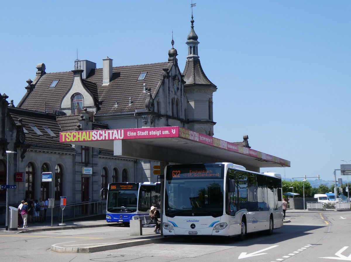 (276'803) - Schneider, Ermenswil - Nr. 11/SG 398'150 - Mercedes am 17. Juni 2025 beim Bahnhof Rapperswil