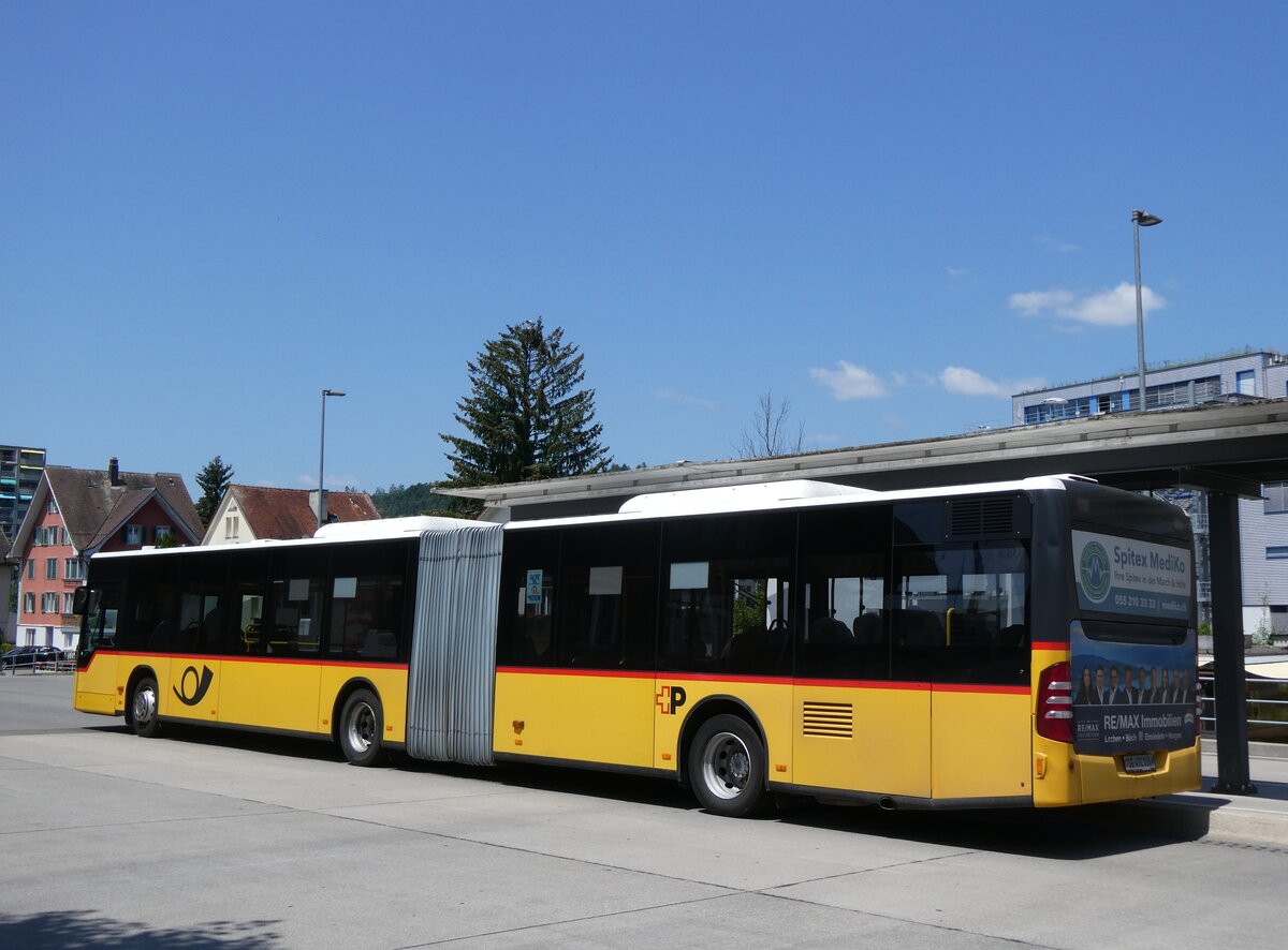 (276'829) - PostAuto Ostschweiz - SG 492'006/PID 5181 - Mercedes (ex SZ 58'001; ex Kistler, Reichenburg) am 17. Juni 2025 beim Bahnhof Uznach