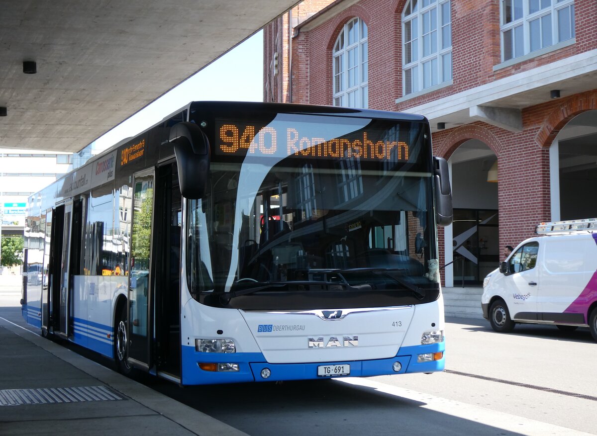 (276'844) - BOTG Amriswil - Nr. 413/TG 691 - MAN am 17. Juni 2025 in Arbon, Bushof