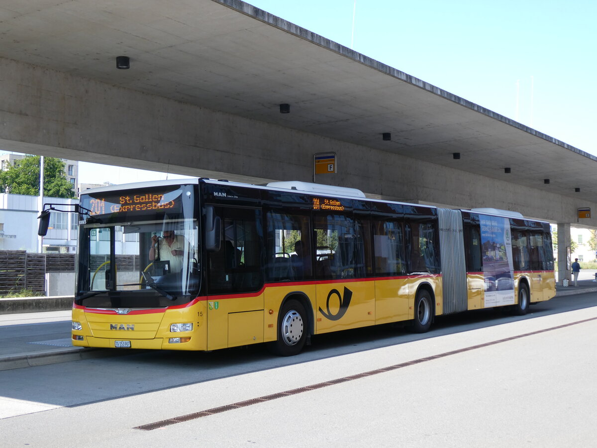 (276'862) - Eurobus, Arbon - Nr. 15/TG 153'907/PID 10'065 - MAN am 17. Juni 2025 in Arbon, Bushof