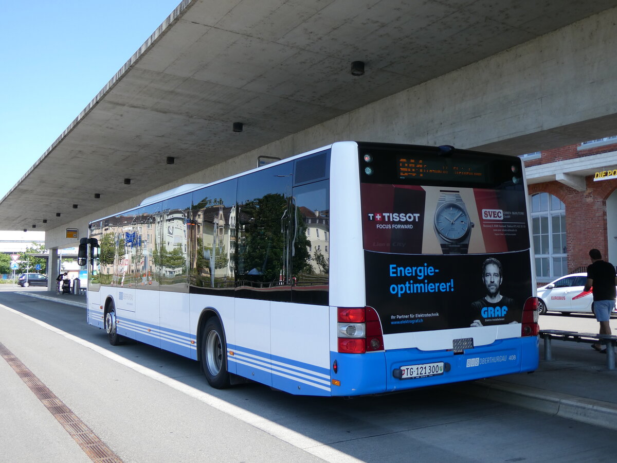 (276'867) - BOTG Amriswil - Nr. 408/TG 121'300 - MAN (ex Nr. 12) am 17. Juni 2025 in Arbon, Bushof