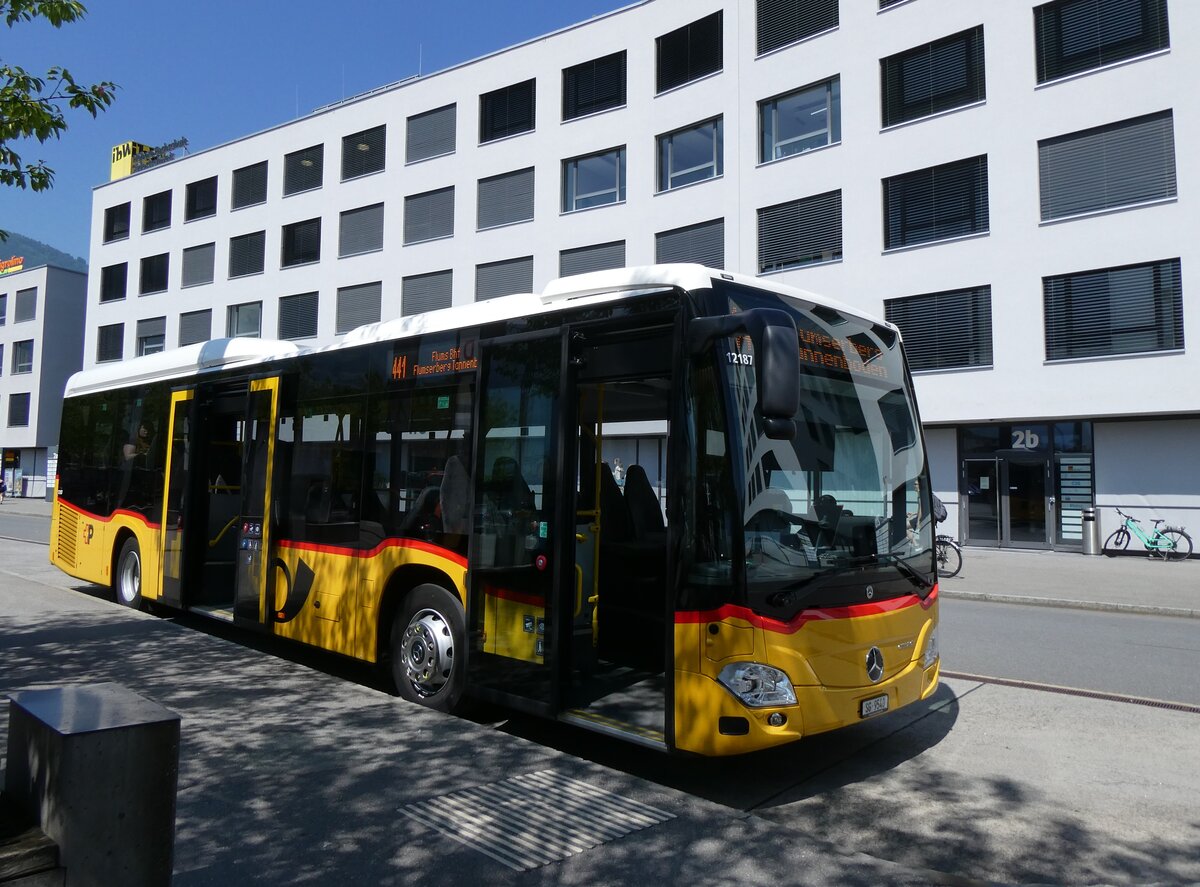 (277'130) - Heim, Flums - SG 9540/PID 12'187 - Mercedes am 20. Juni 2025 beim Bahnhof Sargans