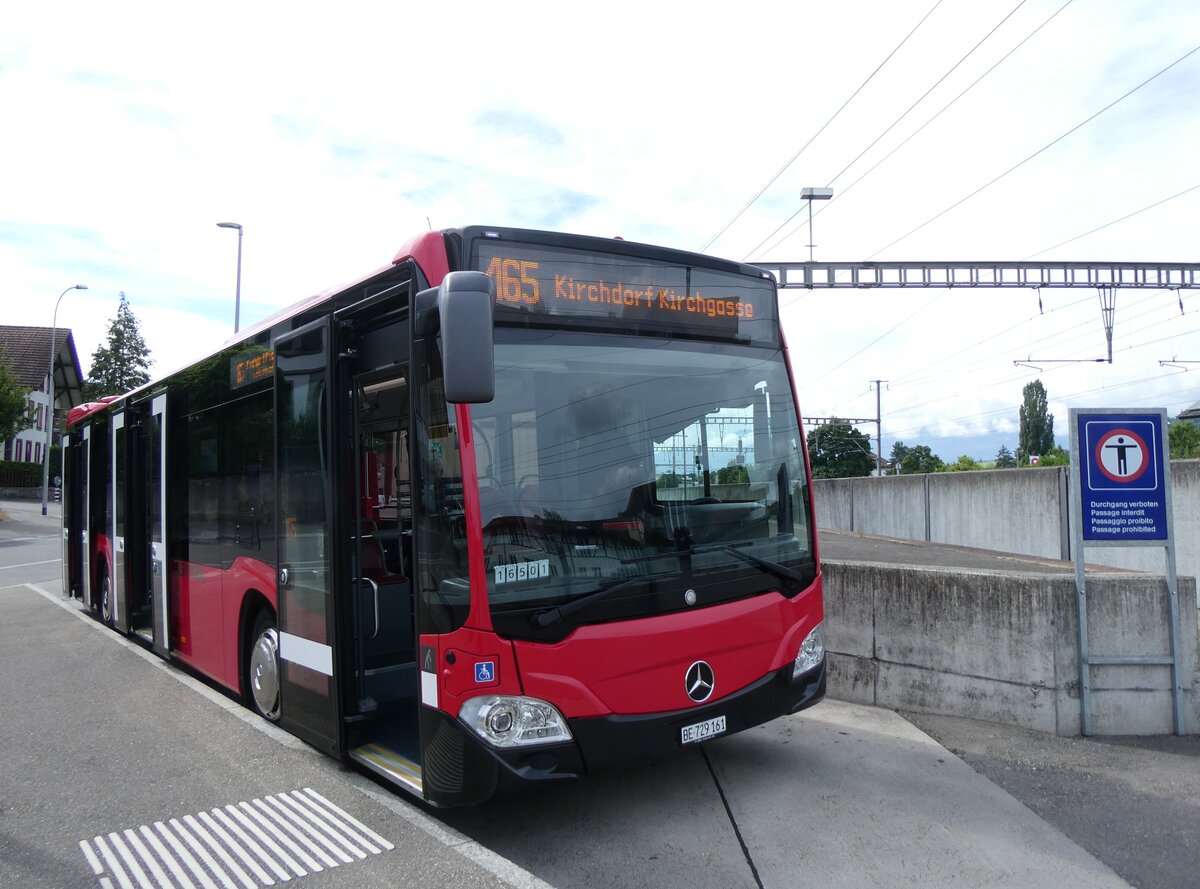 (277'259) - Bernmobil, Bern - Nr. 161/BE 729'161 - Mercedes am 27. Juni 2025 beim Bahnhof Mnsingen