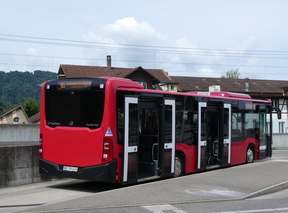 (277'260) - Bernmobil, Bern - Nr. 161/BE 729'161 - Mercedes am 27. Juni 2025 beim Bahnhof Mnsingen