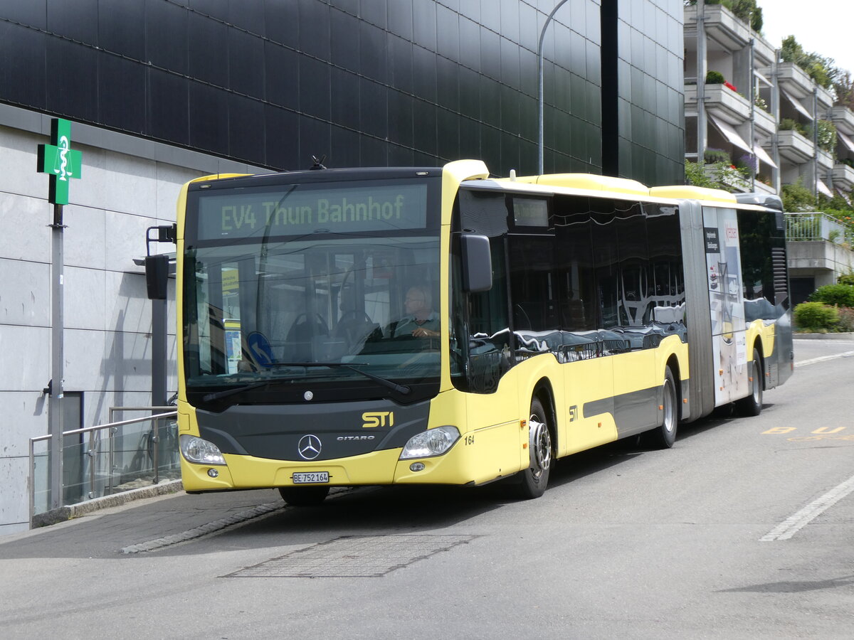 (277'265) - STI Thun - Nr. 164/BE 752'164 - Mercedes am 27. Juni 2025 beim Bahnhof Mnsingen