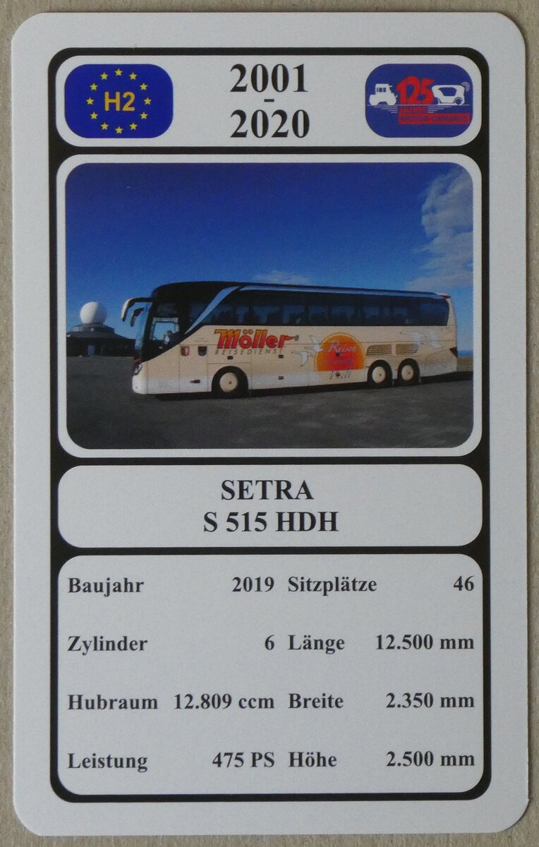 (277'342) - Quartett-Spielkarte mit SETRA S 515 HDH von 2019 am 29. Juni 2025 in Thun
