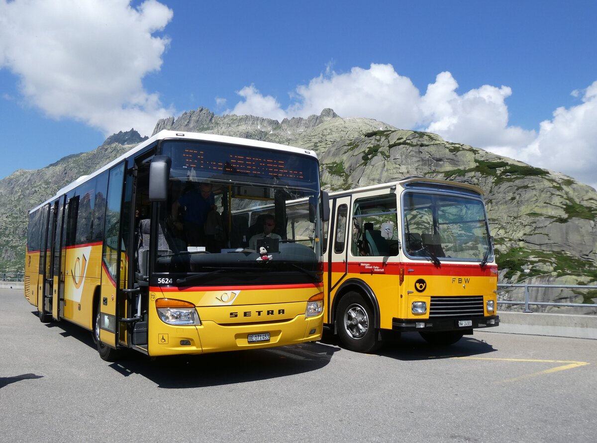 (277'415) - PostAuto Bern - Nr. 73/BE 171'453/PID 5624 - Setra (ex AVG Meiringen Nr. 73) am 1. Juli 2025 in Grimsel, Hospiz