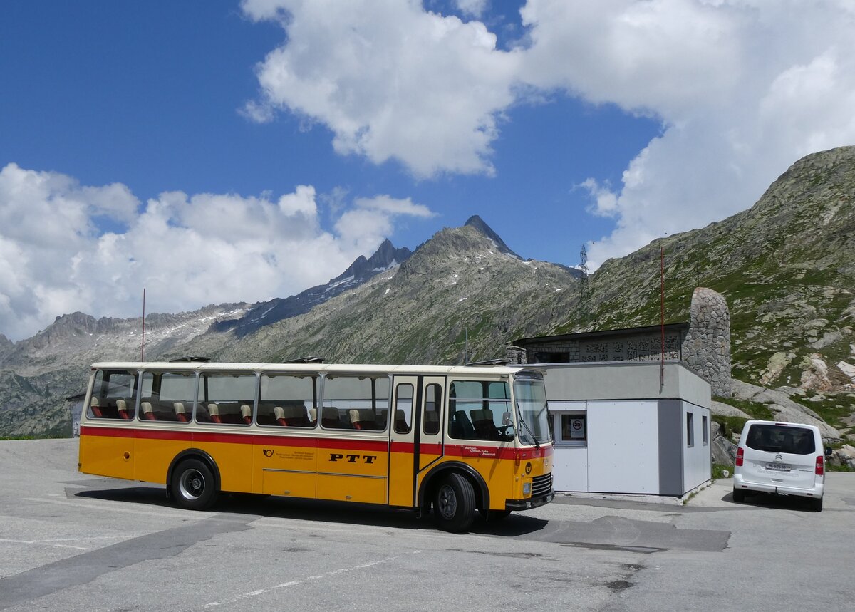 (277'434) - Lambach, Gommiswald - NW 24'301 - FBW/Eggli (ex Tanner+Lambach, Reigoldswil; ex Lambach, Rieden; ex Meier, Grt; ex AVG Grindelwald Nr. 13; ex P 24'182) am 1. Juli 2025 in Grimsel, Passhhe