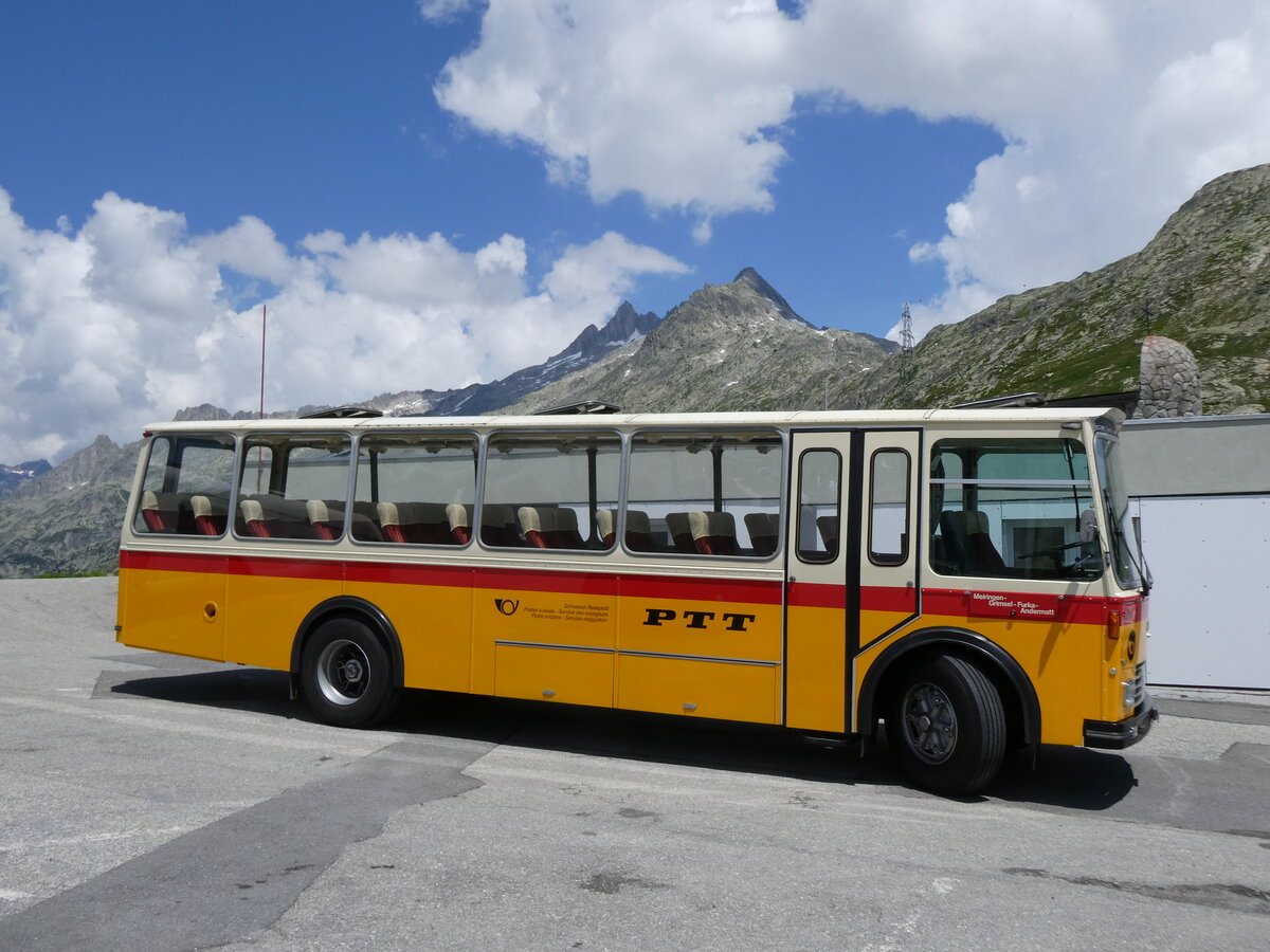 (277'437) - Lambach, Gommiswald - NW 24'301 - FBW/Eggli (ex Tanner+Lambach, Reigoldswil; ex Lambach, Rieden; ex Meier, Grt; ex AVG Grindelwald Nr. 13; ex P 24'182) am 1. Juli 2025 in Grimsel, Passhhe