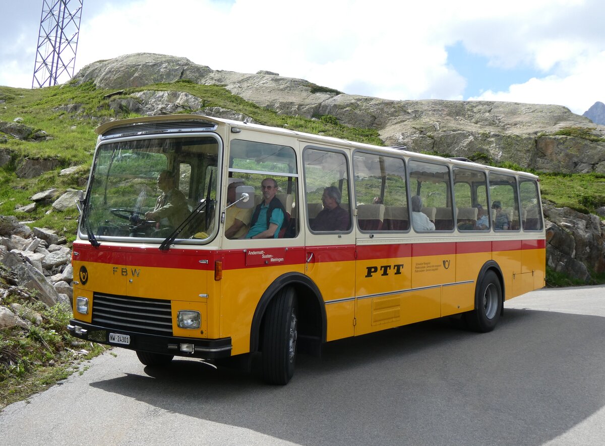 (277'456) - Lambach, Gommiswald - NW 24'301 - FBW/Eggli (ex Tanner+Lambach, Reigoldswil; ex Lambach, Rieden; ex Meier, Grt; ex AVG Grindelwald Nr. 13; ex P 24'182) am 1. Juli 2025 am Oberaar