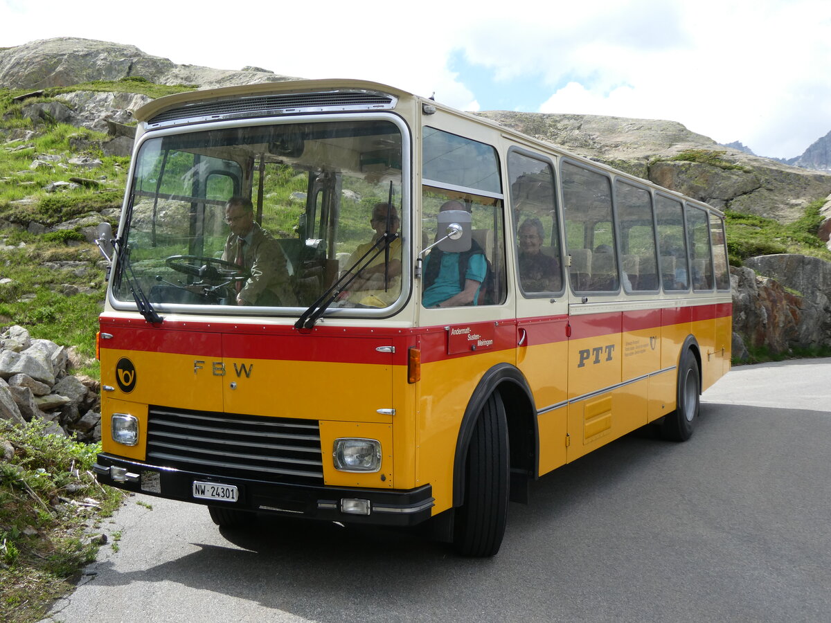 (277'458) - Lambach, Gommiswald - NW 24'301 - FBW/Eggli (ex Tanner+Lambach, Reigoldswil; ex Lambach, Rieden; ex Meier, Grt; ex AVG Grindelwald Nr. 13; ex P 24'182) am 1. Juli 2025 am Oberaar