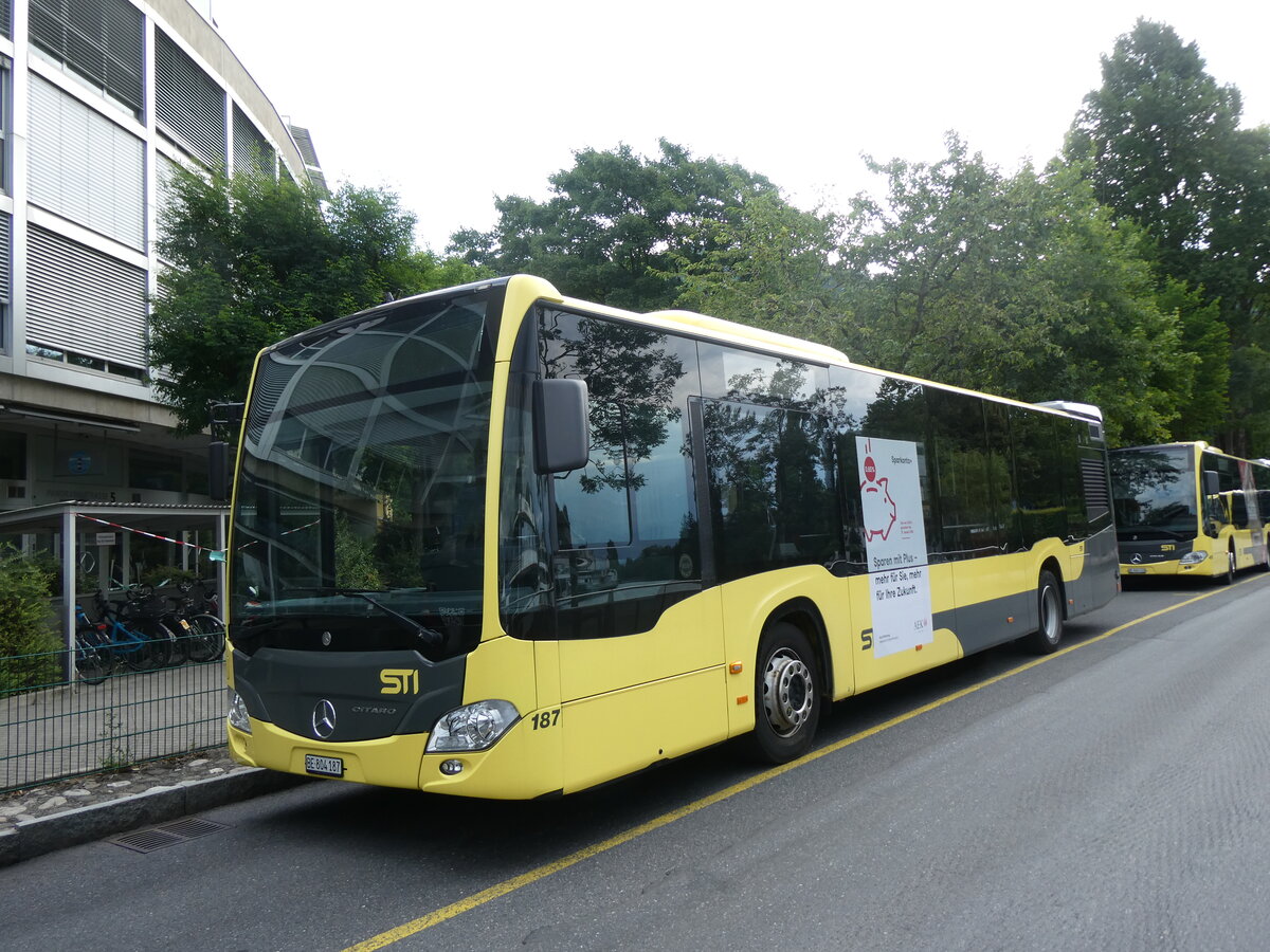 (277'492) - STI Thun - Nr. 187/BE 804'187 - Mercedes am 3. Juli 2025 bei der Schifflndte Thun