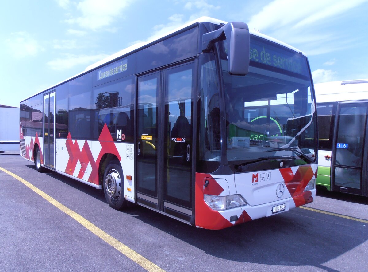 (277'605) - CarPostal Ouest - JU 48'604/PID 4476 - Mercedes (ex Nr. 54; ex Stucki, Porrentruy Nr. 23) am 5. Juli 2025 in Kerzers, Interbus