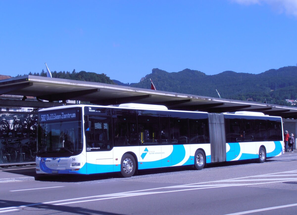 (277'734) - BOGG Wangen b.O. - Nr. 56/SO 181'963 - MAN (ex STI Thun Nr. 700) am 10. Juli 2025 beim BAhnhof Olten