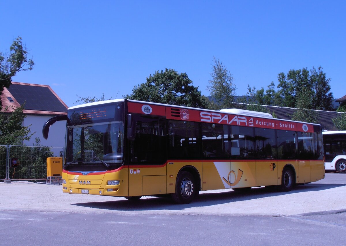 (277'781) - PostAuto Nordschweiz - BL 161'625/PID 10'555 - MAN am 11. Juli 2025 in Laufen, Garage