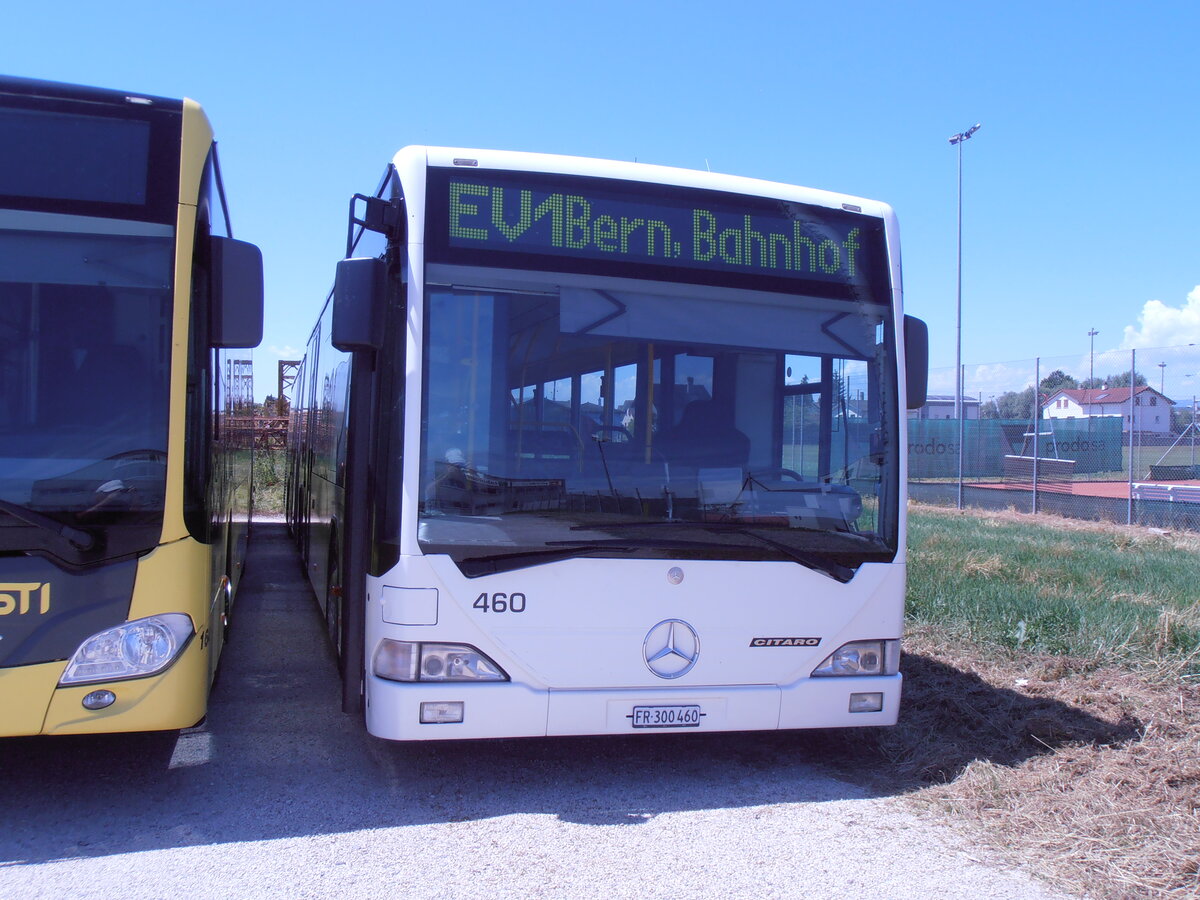 (277'804) - Intertours, Domdidier - Nr. 460/FR 300'460 - Mercedes (ex 204; ex Nr. 1; ex ARAG Ruswil; ex Schneider, Ermenswil Nr. 7) am 12. Juli 2025 in Domdidier, Garage