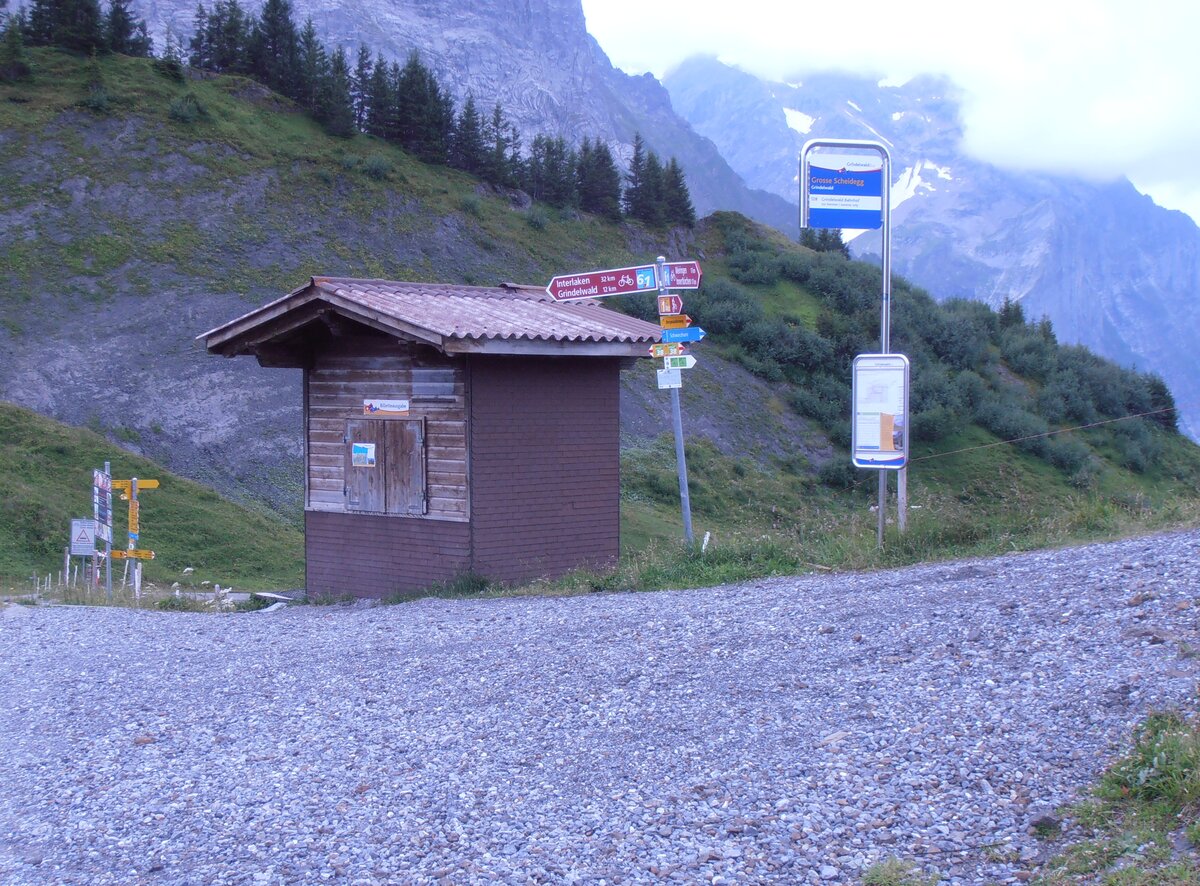 (277'854) - GrindelwaldBus-Haltestelle am 15. Juli 2025 in Grindelwald, Grosse Scheidegg