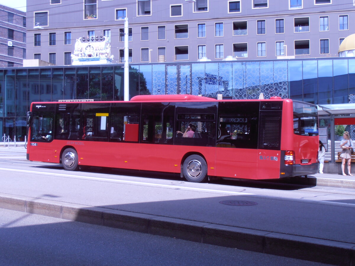 (277'895) - Bernmobil, Bern - Nr. 154/BE 716'154 - MAN am 17. Juli 2025 beim Bahnhof Bern Europaplatz