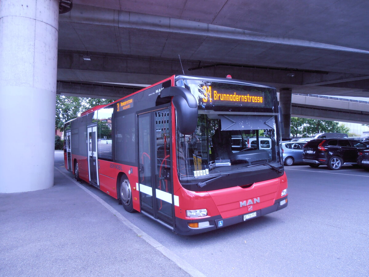 (277'903) - Bernmobil, Bern - Nr. 153/BE 716'153 - MAN am 17. Juli 2025 beim Bahnhof Bern Europaplatz