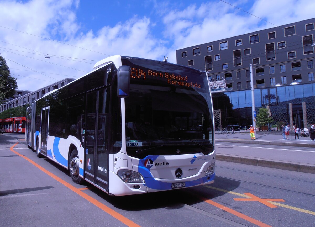 (277'904) - BOGG Wangen b.O. - Nr. 226/SO 194'899/PID 12'528 - Mercedes am 17. Juli 2025 beim Bahnhof Bern Europaplatz (angemietet von PostAuto)