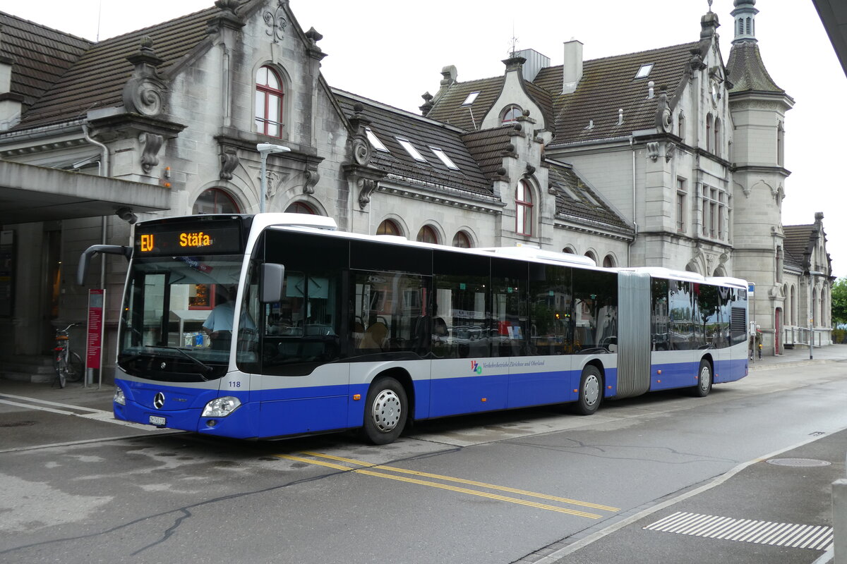 (277'993) - VZO Grningen - Nr. 118/ZH 745'118 - Mercedes am 25. Juli 2025 beim Bahnhof Rapperswil