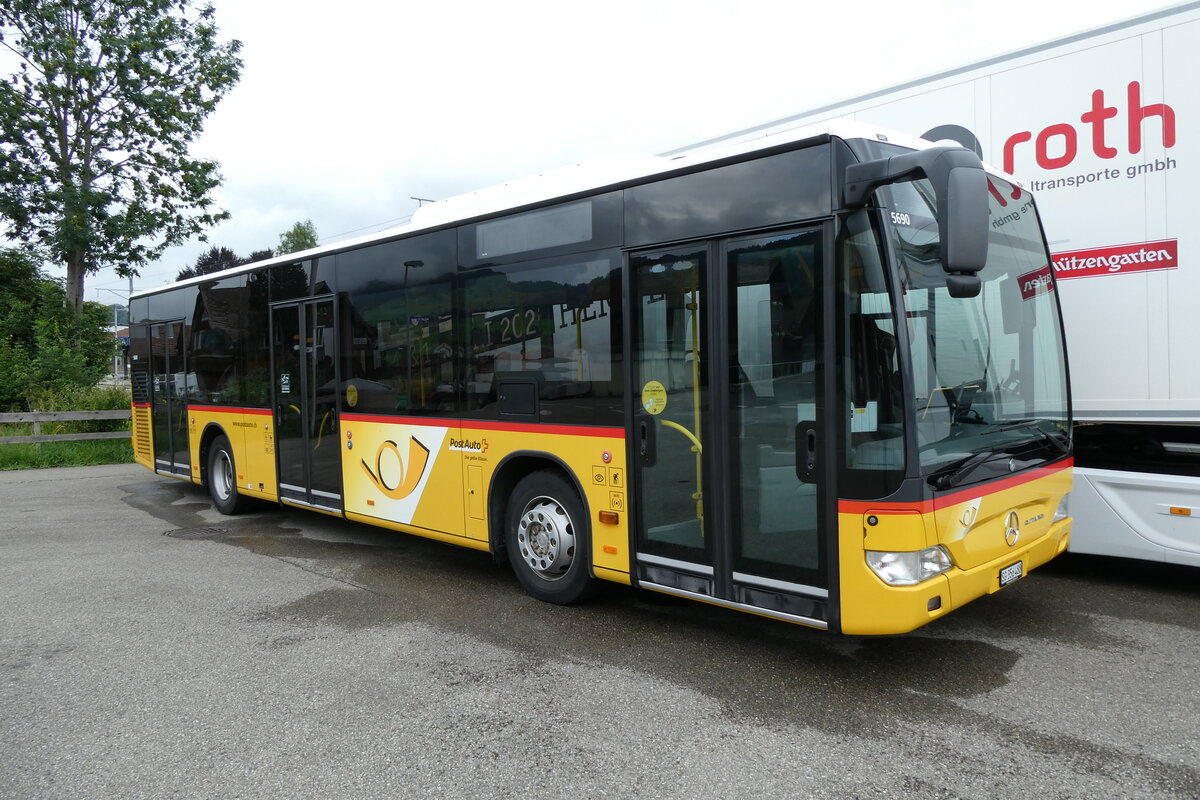 (278'018) - PostAuto Ostschweiz - SG 356'488/PID 5690 - Mercedes (ex Schmidt, Oberbren) am 25. Juli 2025 in Nesslau, Garage