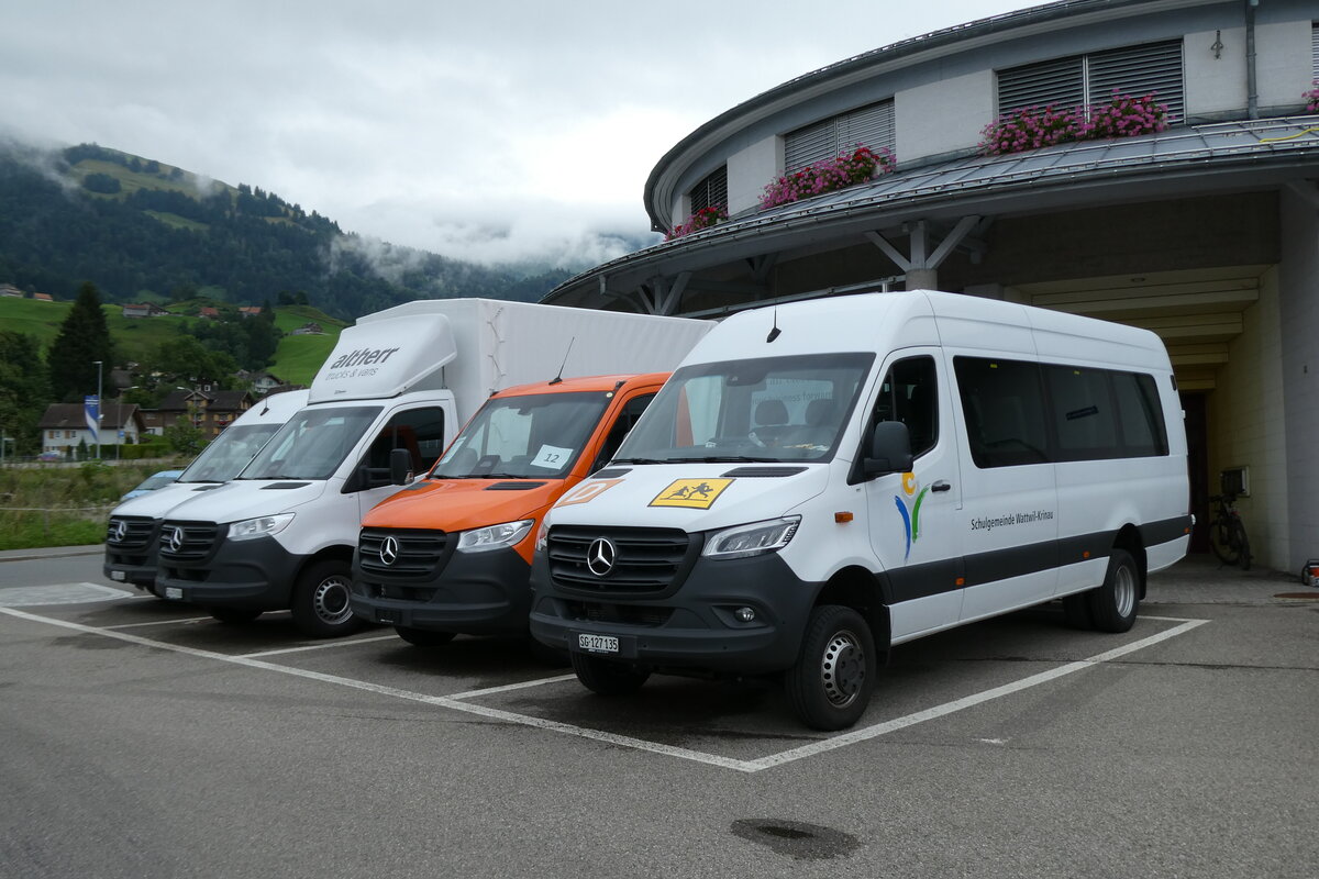 (278'025) - Schulgemeinde Wattwil-Krinau, Wattwil - SG 127'135 - Mercedes am 25. Juli 2025 in Nesslau, Altherr