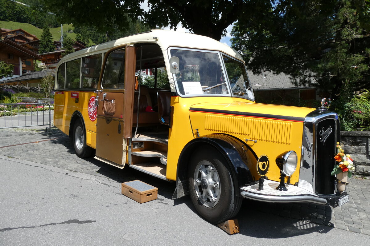 (278'156) - Blaser, Unterseen - BE 105'053 - Saurer/Tscher (ex Gessinger, Bad Ragaz) am 27. Juli 2025 in Adelboden, Dorfstrasse