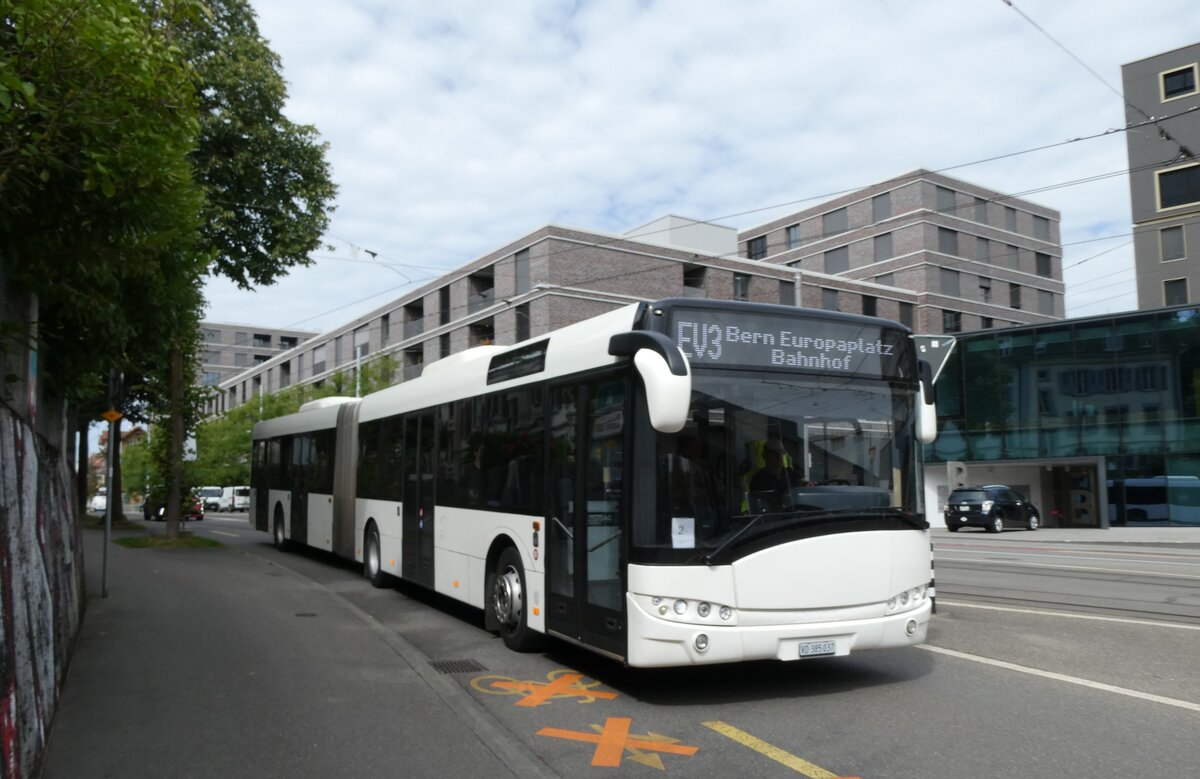 (278'241) - Overney, Vevey - VD 385'037 - Solaris (ex AAGR Rothenburg Nr. 11) am 30. Juli 2025 beim Bahnhof Bern Europaplatz